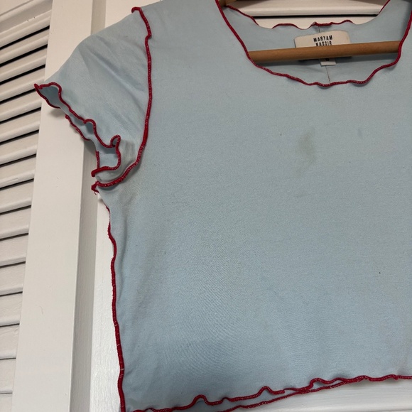 Maryam Nassir Zadeh Cropped top Mesa t-shirt MNZ Used 6 - Picture 5 of 7
